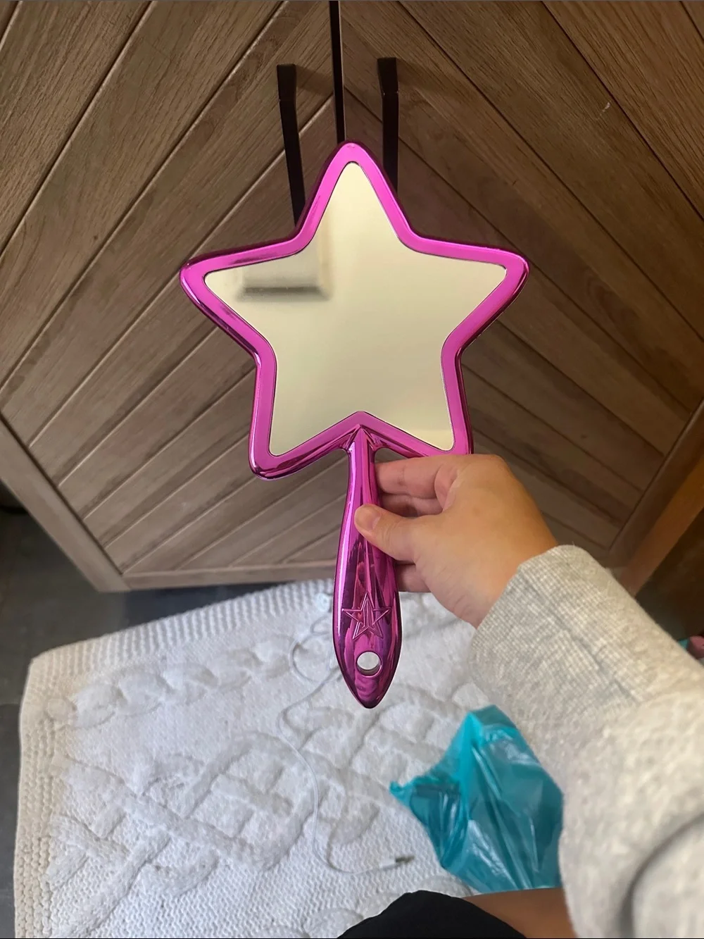 Jeffree Star Metallic Hot Pink Star Hand Mirror